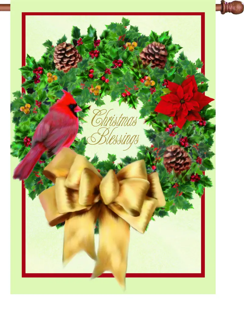 Christmas Bless 28-Inch Festive Flag – Faith-Based Holiday Message 1