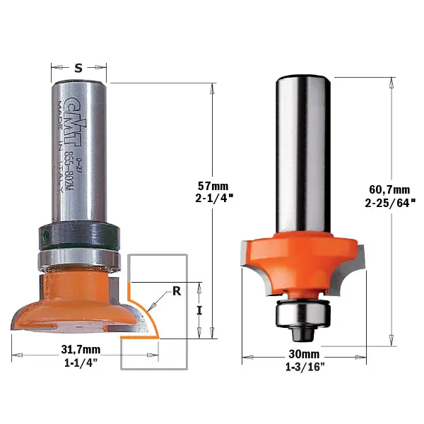 Cmt Ovolo Sash Router Bit Set For Complete Window Replication 1