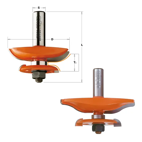 Cmt Raised Panel Router Bit With Back Cutter For Cabinet Doors 1