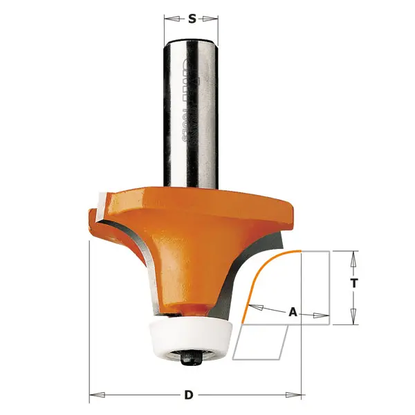Cmt Solid Surface Bowl-Specific Rounding-Over Router Bit 1