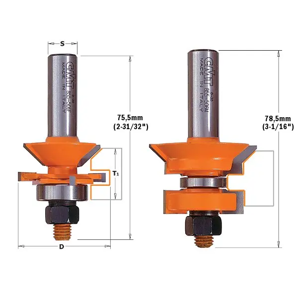 Cmt V-Tongue And Groove Router Bit For Panel Joinery 1