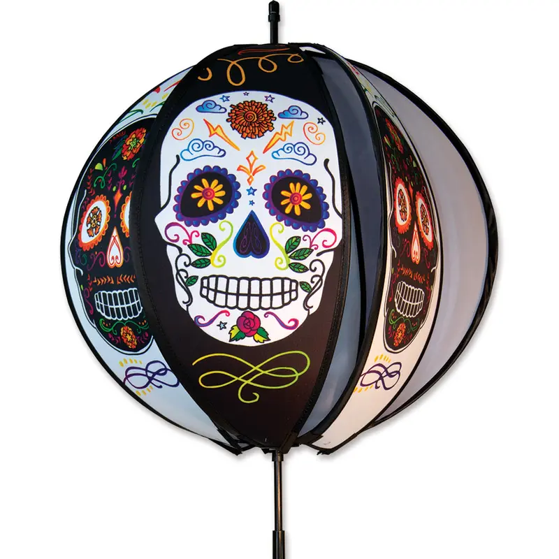 Day Of The Dead Inspired 15-Inch Spinning Ball Ornament 1