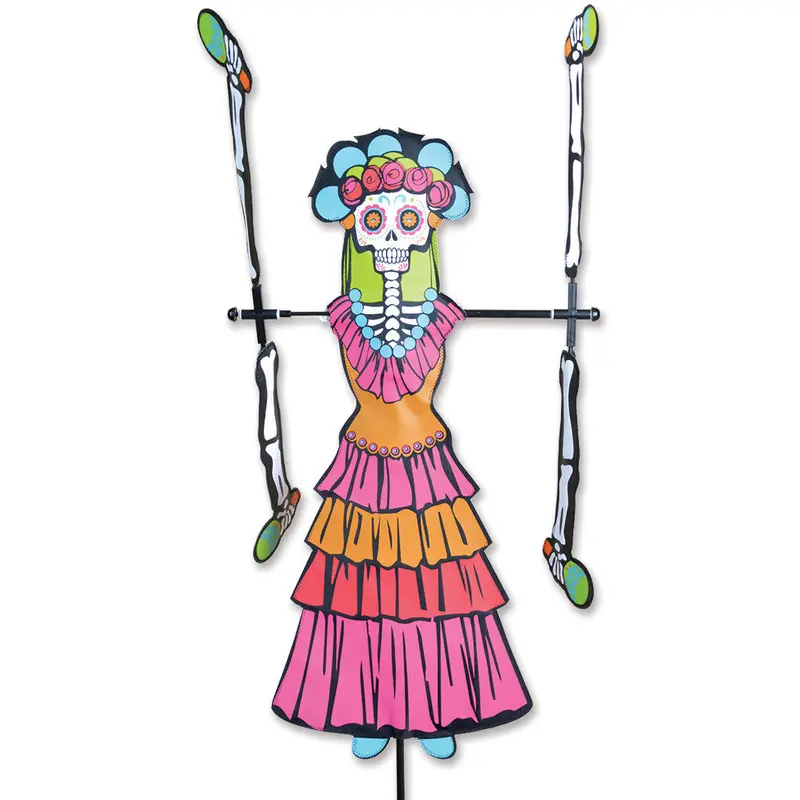 Day Of The Dead Woman Whirligig Spinner 1