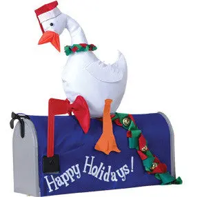 Duck-And-Wreath Mailbox Cover For Rustic Front Porch Decor 1