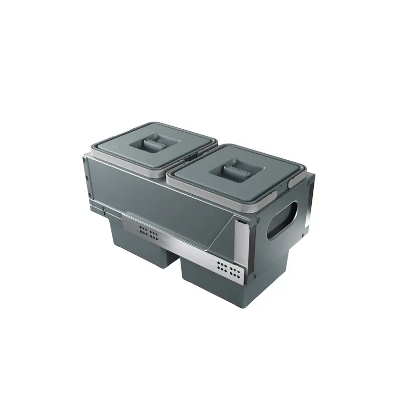 Elletipi Block 2.0 Top-Mount Pullout Bin Kit – High-Capacity Plastic-Lid System 1