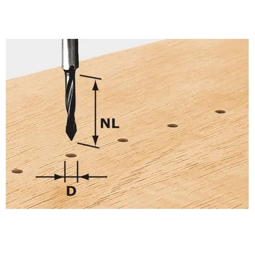 Festool 491064 Spear-Point Dowel Drill Bit – 5×30Mm For Clean, Splinter-Free Joints 1