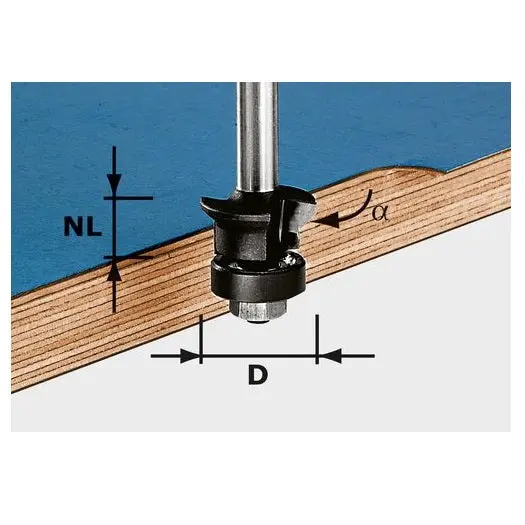 Festool Bearing-Guided Chamfer & Edge Trimming Bit (24 Mm Diameter) 1