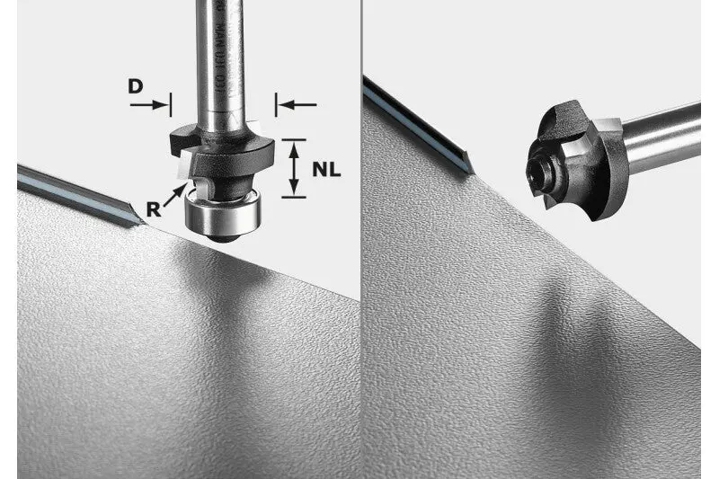Festool Classic Ogee Roundover Router Bit – S8 Hw, R2 Radius, 20Mm Dia, Ofk-Compatible 1
