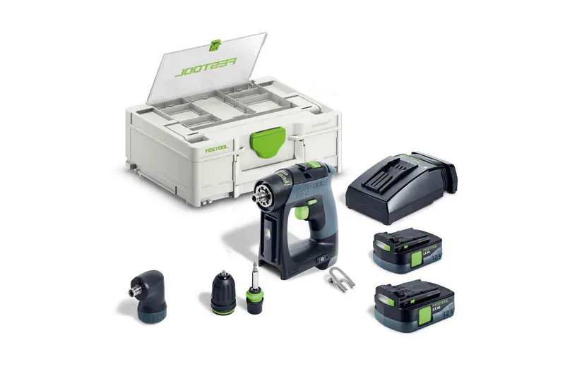 Festool Cxs 12V Cordless Drill – 2.5-Set Kit With Dual Batteries & Charger 1
