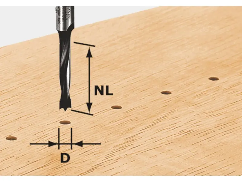 Festool Hw Dowel Drill Bit – 3Mm X 16Mm Miniature Router Bit 1