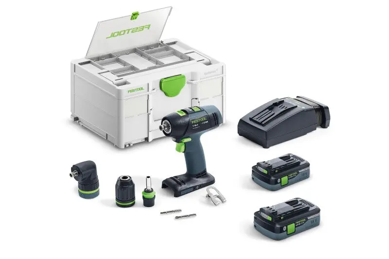 Festool T 18 Cordless Drill – 4.0Ah High-Power Set With Systainer3 1