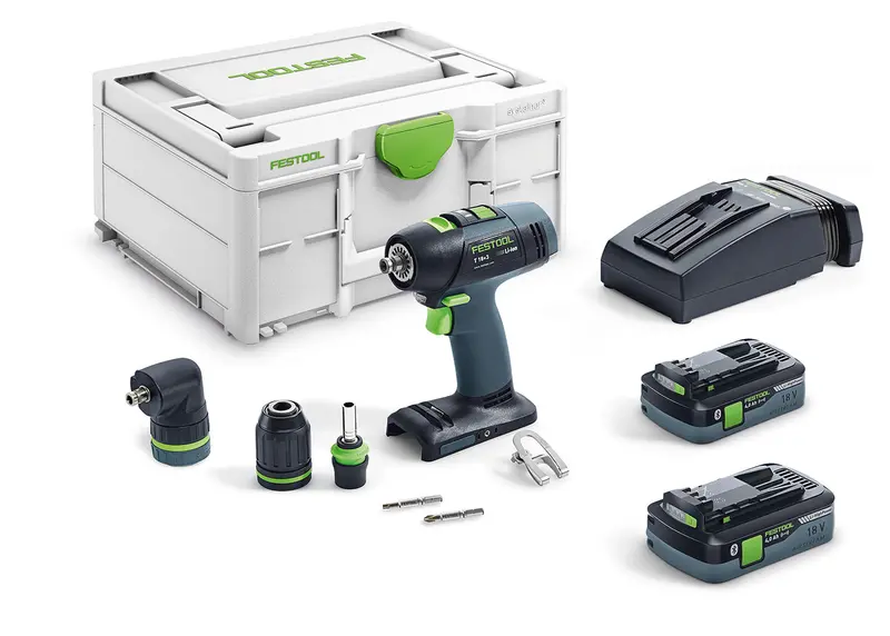 Festool T18+3 Cordless Drill – Hpc 4.0 I-Set With Integrated Battery 1