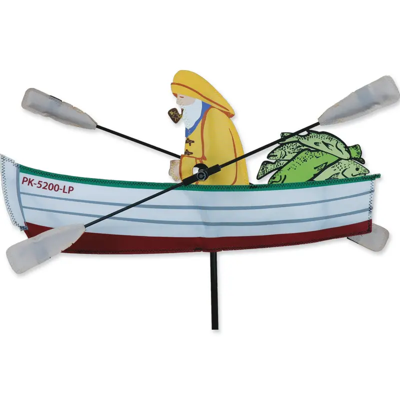 Fisherman Whirligig 18-Inch Garden Spinner 1