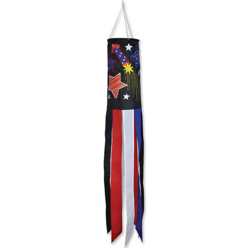 Freedom Fireworks Embroidered Windsock 1