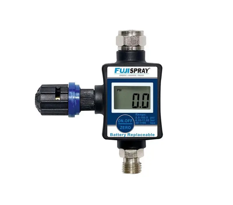 Fuji Spray 1/4-Inch Digital Air Flow Gauge With Locking Adjustment Valve 1