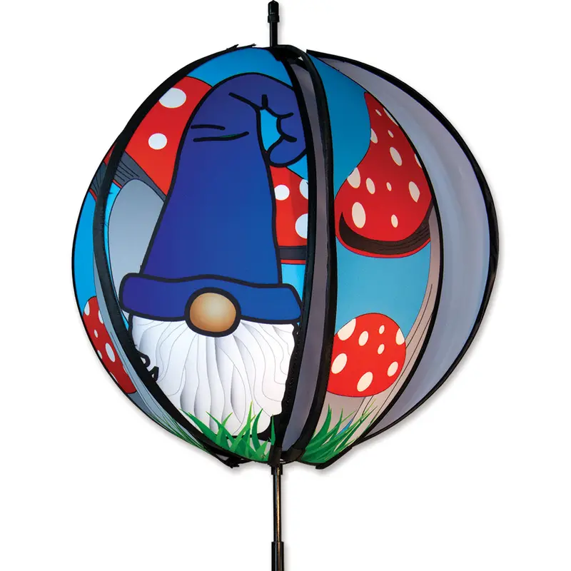 Gnome And Mushroom 15-Inch Ball Spinner 1