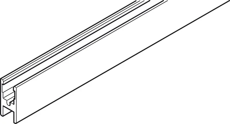 Häfele Adhesive-Mount Glass Retention Profile For Hawa Clipo 36 Gpk/Gppk – 2500 Mm 1