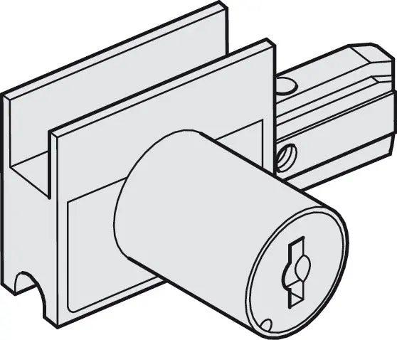 Häfele Cylinder Lock Housing For Slido F-Line14 25A – Keyed Alike Option 1