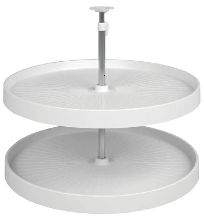 Häfele Full-Circle Two-Tier Plastic Base Lazy Susan Set 1