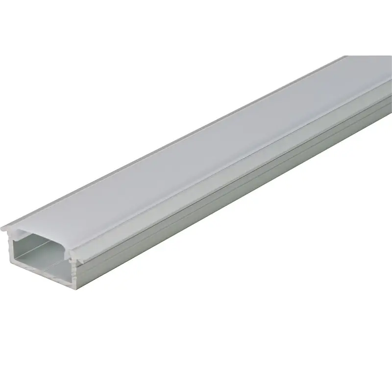 Häfele Loox 1/4"-Depth Recessed Aluminum Led Channel – Silver Anodized, 2.5 M 1