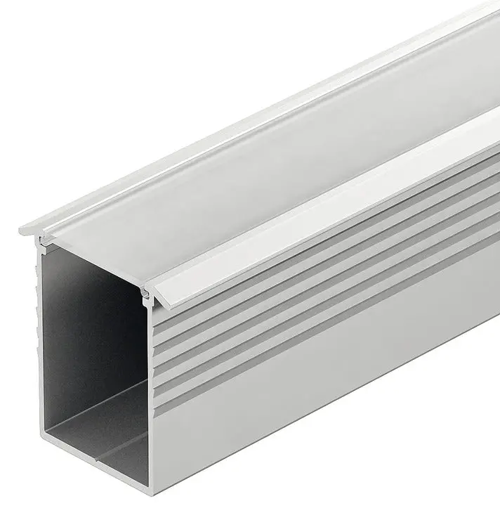 Häfele Loox 15/16"-Depth Recessed Aluminum Led Profile – Silver Anodized, 2.5 M 1
