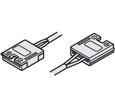 Häfele Loox 2041/2042 12V Led Strip Interconnect Cable With Mounting Clips 1