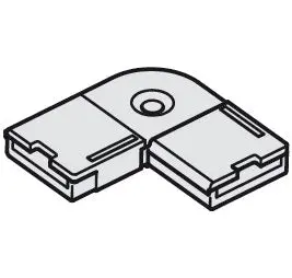 Häfele Loox 3015 Led Strip Corner Connector – 24V Rigid Joining Fitting 1
