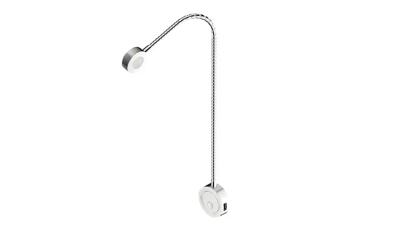 Häfele Loox5 2034 12V Articulating Led Reading Light With Integrated Usb Charging Port 1