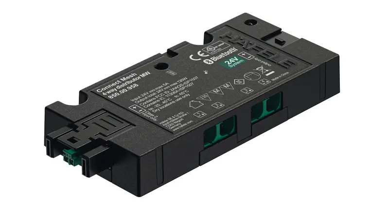 Häfele Loox5 Connect Mesh Eco Multi-White (3-Wire) Distributor – 4-Port, 24V Dc 1