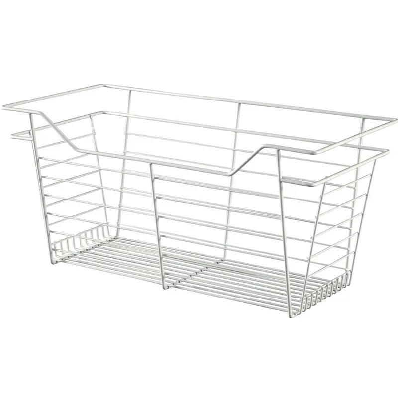 Häfele Matte Nickel Powder-Coated Wire Closet Basket 1