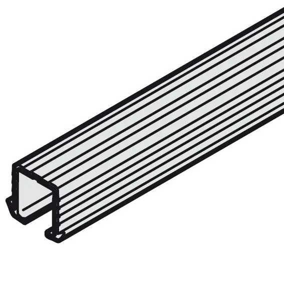 Häfele Slido Classic If/Mf/Vf If Single Aluminum Top Track — Adhesive Mount, 3500 Mm 1