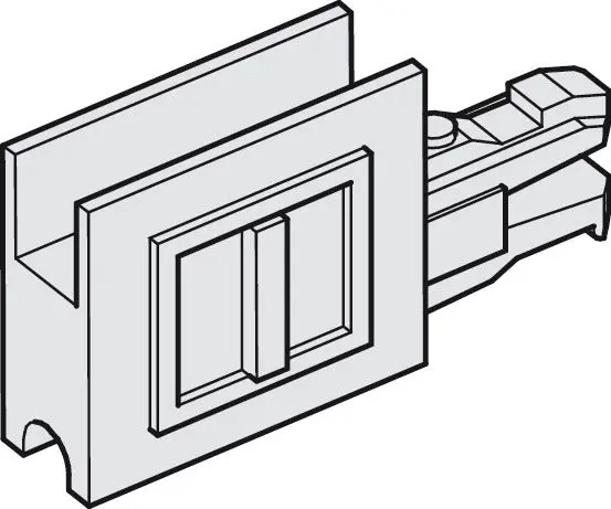 Häfele Slido F-Line 14A Glass Grip Profile With Groove For Frameless Doors 1