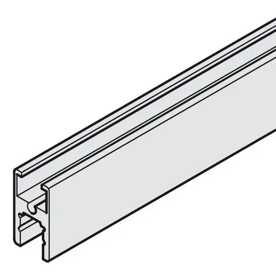 Häfele Slido F-Line21 12/20D Upper & Lower Glass Door Profiles — 3500 Mm Length 1