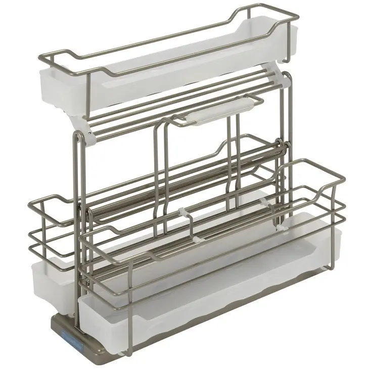 Häfele Three-Basket Cleaning Supply Pull-Out Caddy 1