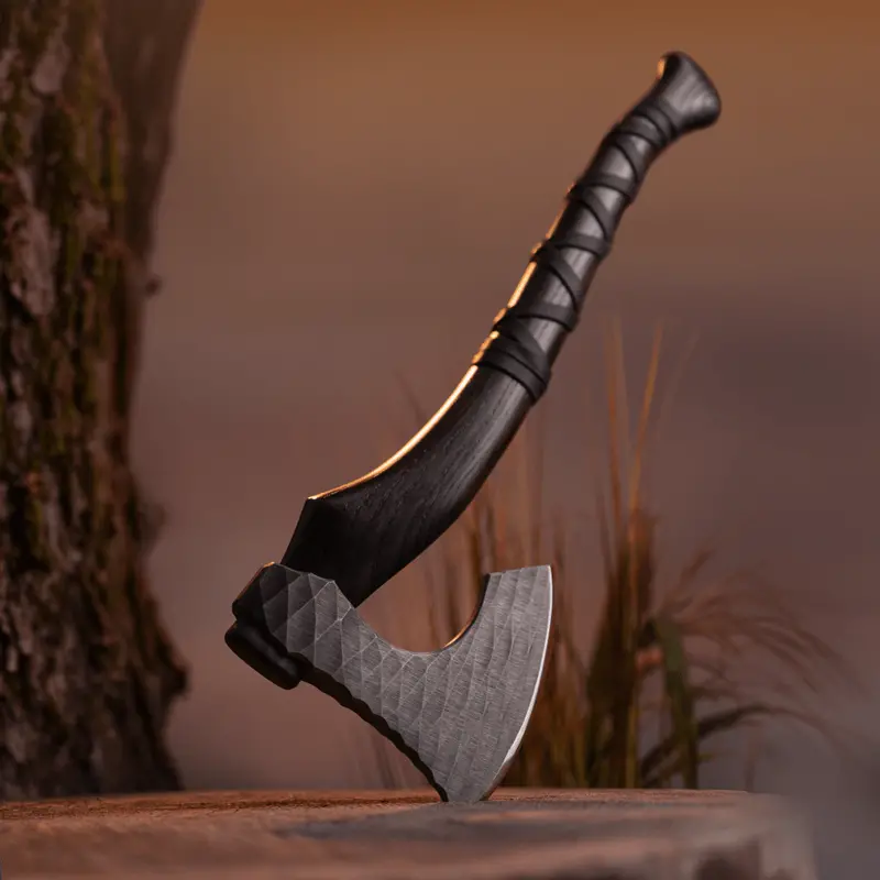 Hand-Forged Sterk Vorley Axe With Genuine Leather Sheath 1
