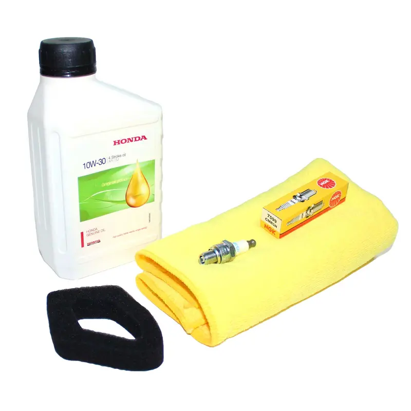 Honda Gx35 Service Kit – Includes Air Filter, Oil (Cmr5H), Spark Plug & Microfibre Cleaning Cloth 1