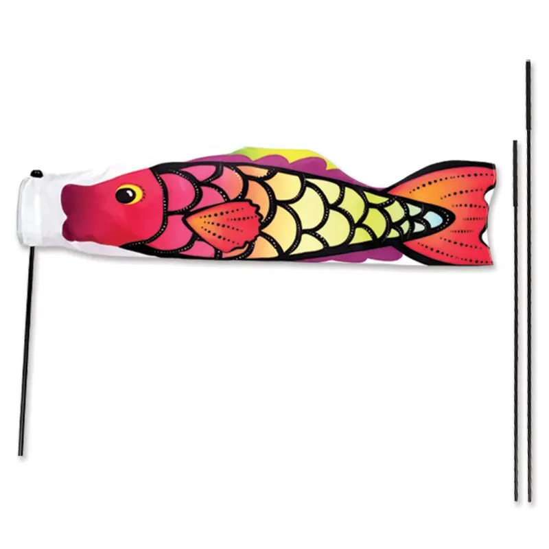 Koi Windsock Recumbent Bike Flag – Tropical Fish Design 1