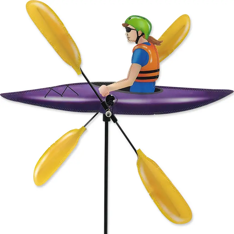 Lady Kayaker Whirligig Spinner – 20-Inch Dynamic Water-Sport Inspired Decor 1