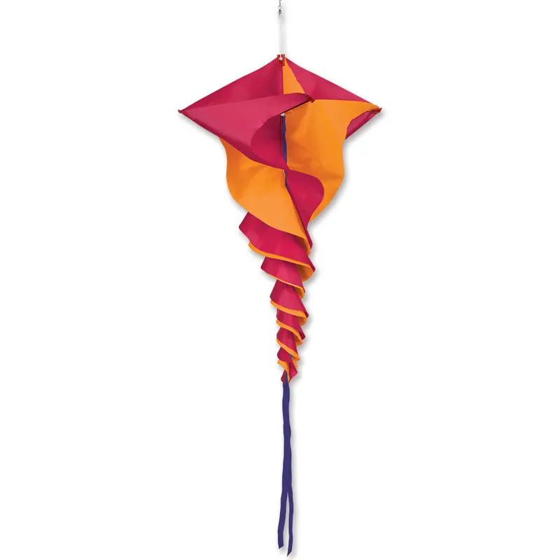 Large Rotini Spinning Windsock In Orange – Soundwinds 1