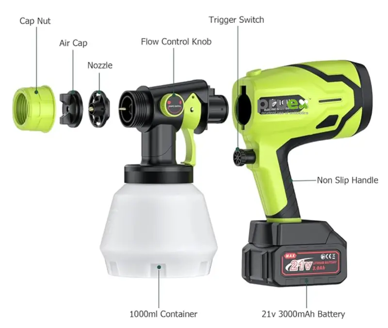 Maccloud Green Battery-Powered Spray Gun – Ergonomic Handheld Applicator 1