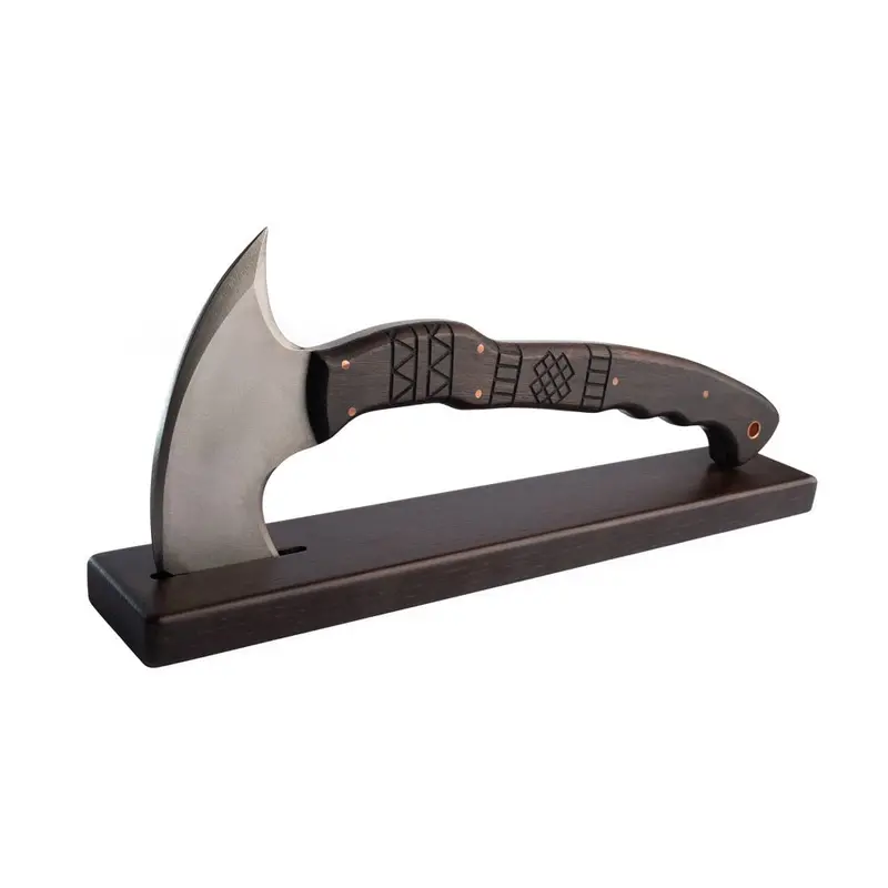 Minimalist Wooden Display Stand – Versatile Mount For Axes & Tools 1