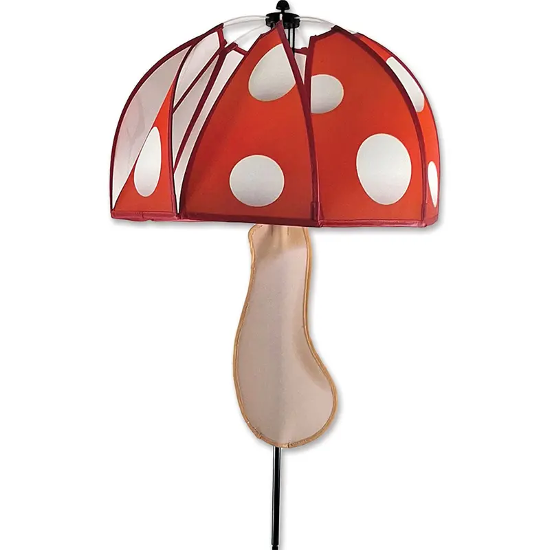 Mushroom-Themed Spinner With Red Polka Dot Design 1