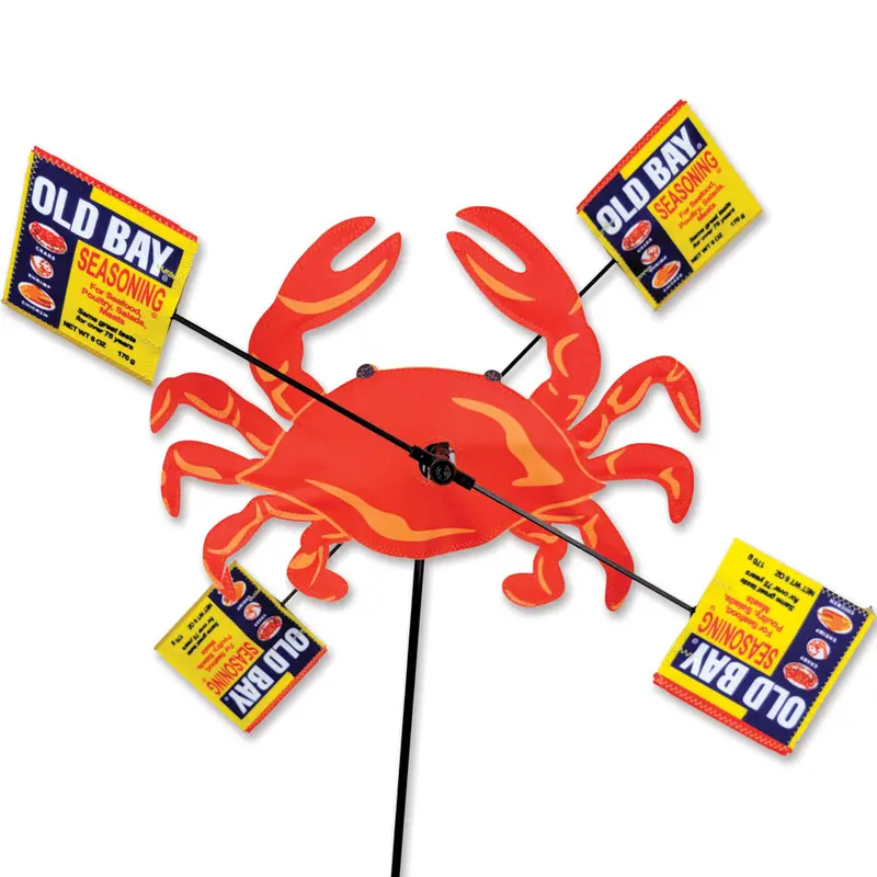 Old Bay Red Crab 16-Inch Whirligig Garden Spinner 1