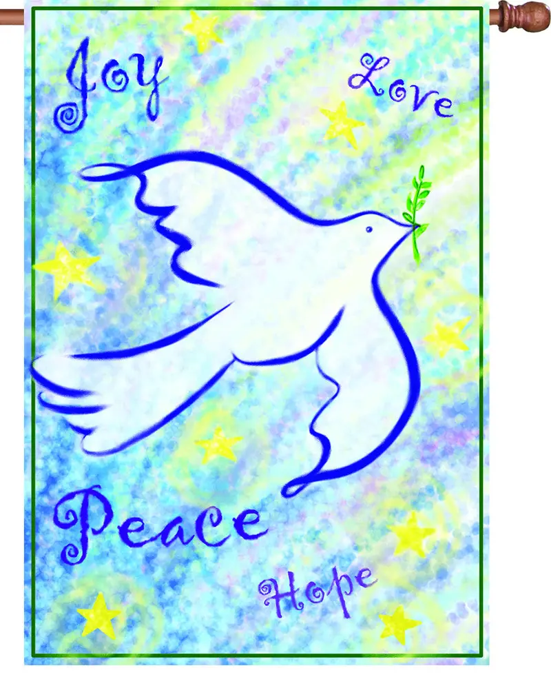 Peace & Joy 28-Inch Christmas Garden Flag – Uplifting Seasonal Greeting 1