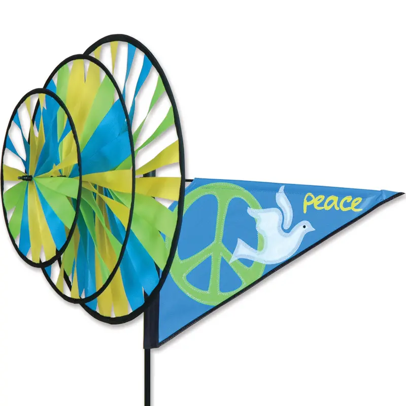 Peace Symbol Triple Wind Spinner 1