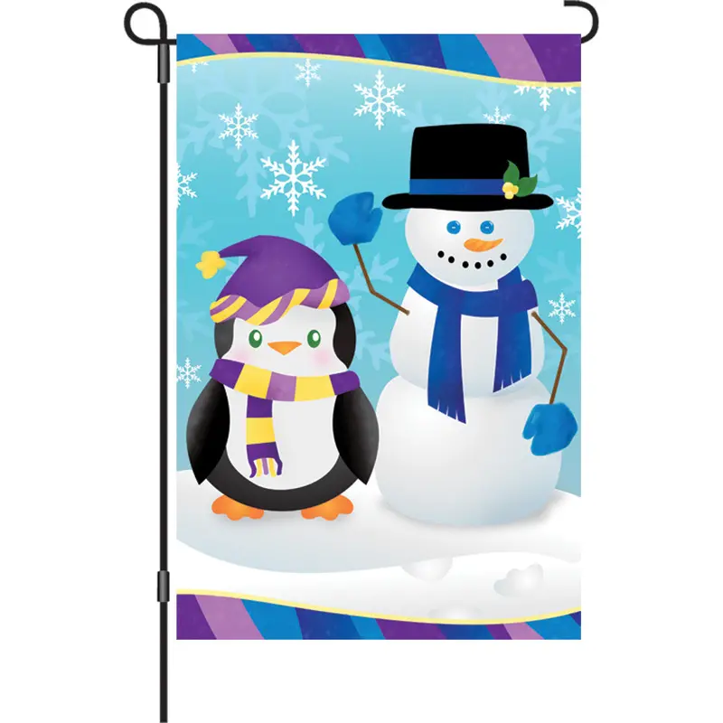 Penguin'S Pal 12-Inch Winter Animal-Themed Yard Flag 1