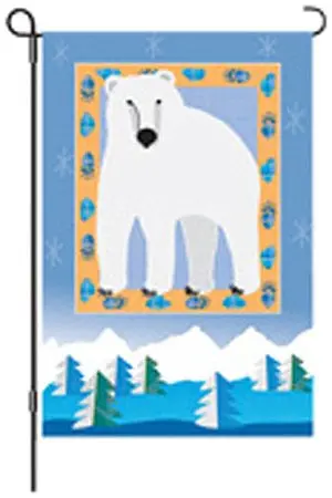Polar Bear Mountain Outdoor Flag – 12-Inch Decorative Garden Banner 1