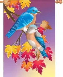 Prelude In Blue Decorative Flag – 28-Inch Elegant Seasonal Yard Art 1