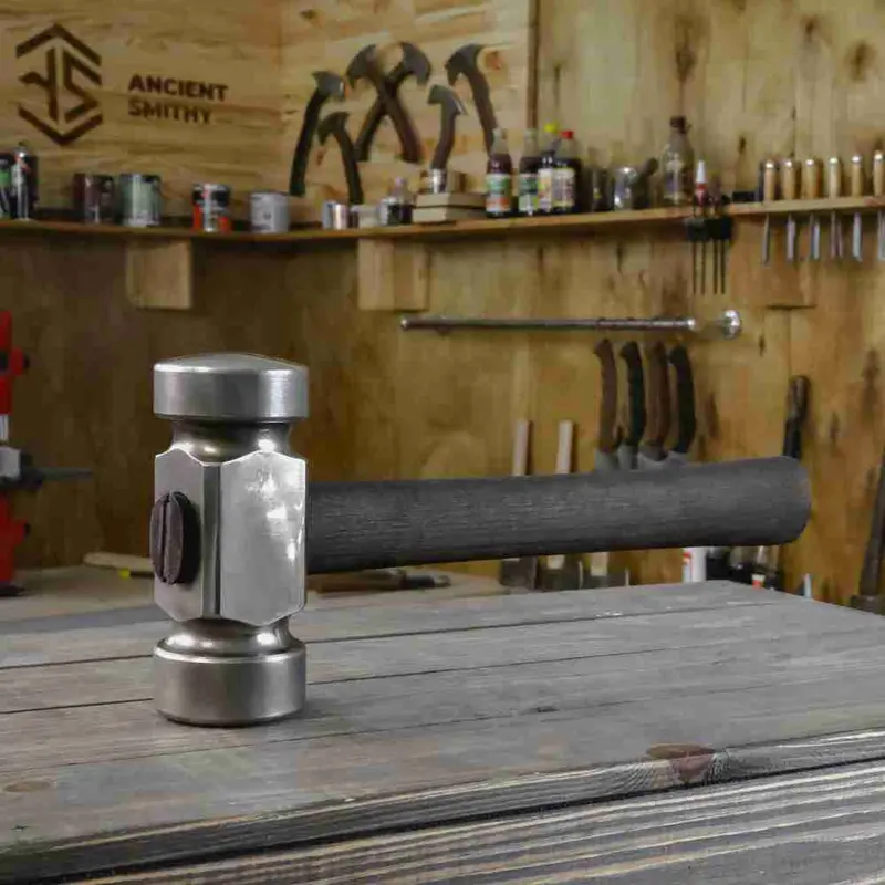 Professional Blacksmith Hammer – 2.82 Lb Forged Steel Head 1