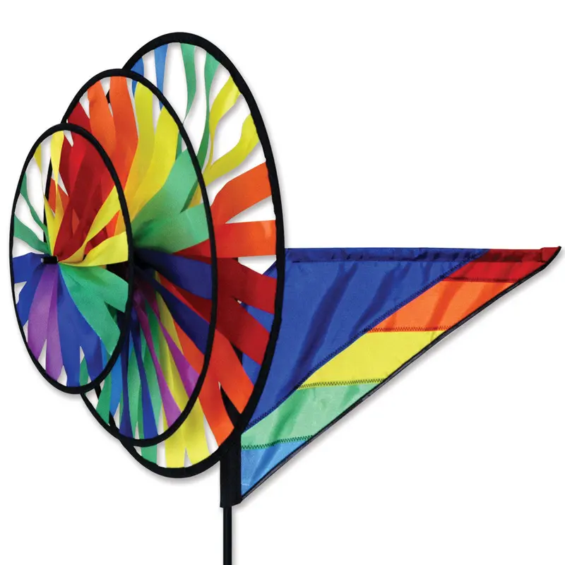 Rainbow Triple Wind Spinner For Patios 1